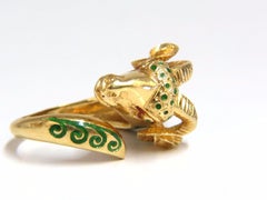 Vintage Satanic Ram Endless Ring 18 Karat