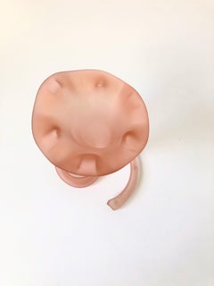 Vintage Satin Pink Art Glass Lily Vase