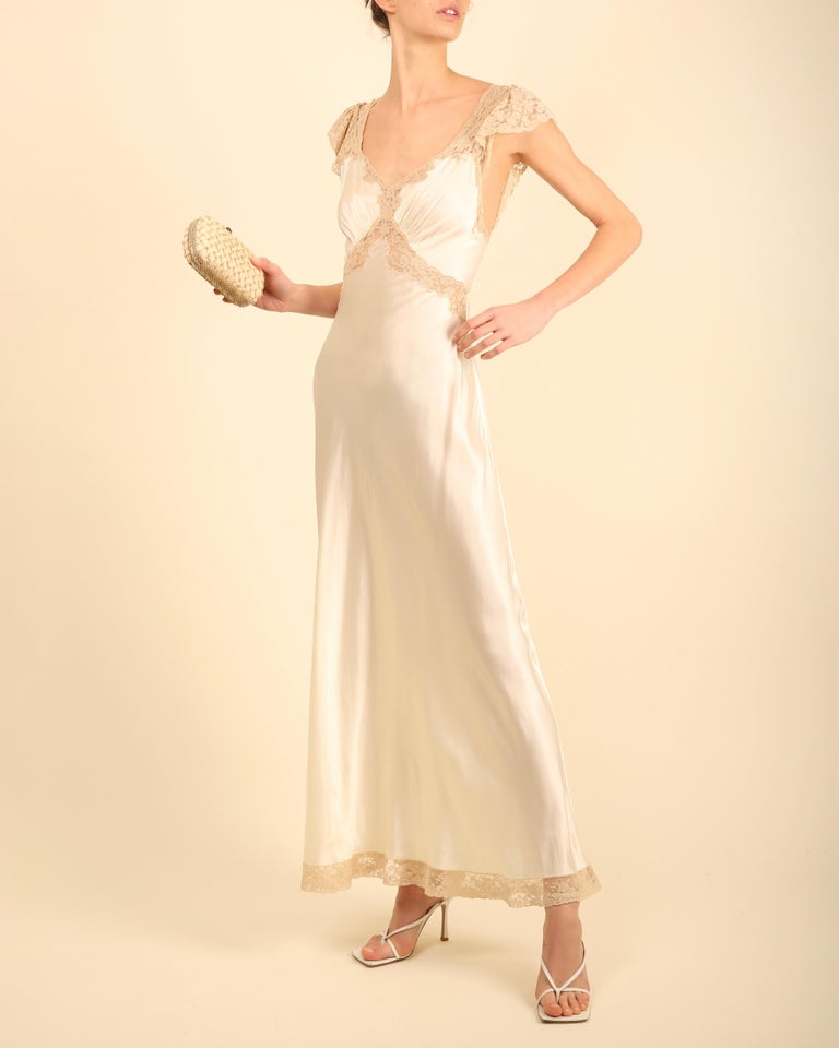 cream lace backless dress Tie Backless Draped Detail Flounce Sleeve Glitter Mesh Dress – Parthea  Fashion main image 1