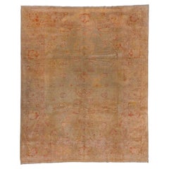 Vintage Savonnerie Rug French Floral Cartouche Pattern