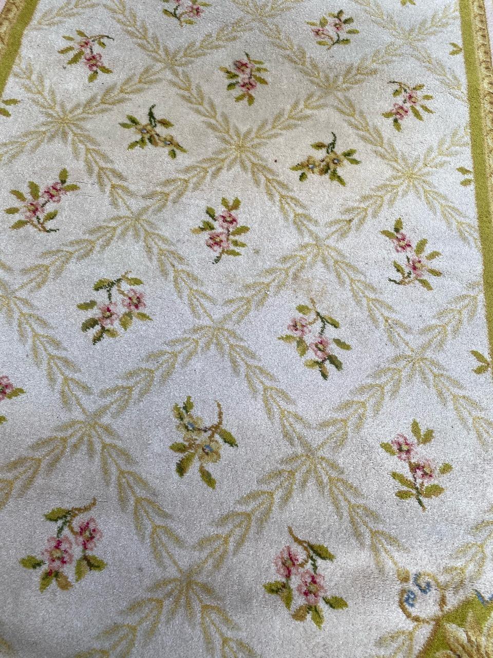 French Vintage Savonnerie Style Carpet