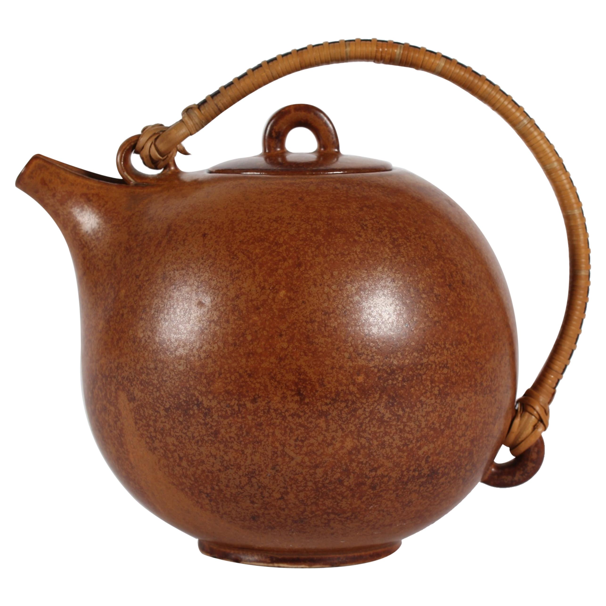 Vintage Saxbo Ceramic Teapot Designed by Eva Stæhr Nielsen, Denmark 1949-1958