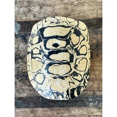 Vintage Scagliola Artisanal Pigmented Plaster Turtle Shell