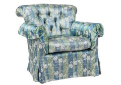Vintage Scalamandre Fully Upholstered Roll Arm & Back Club Armchair