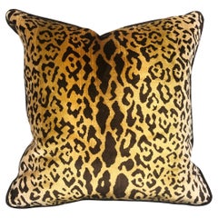 Vintage Scalamandré Leopard Print Pillow 