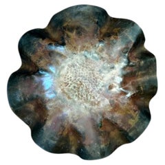 Vintage Scalloped Copper Decorative Bowl