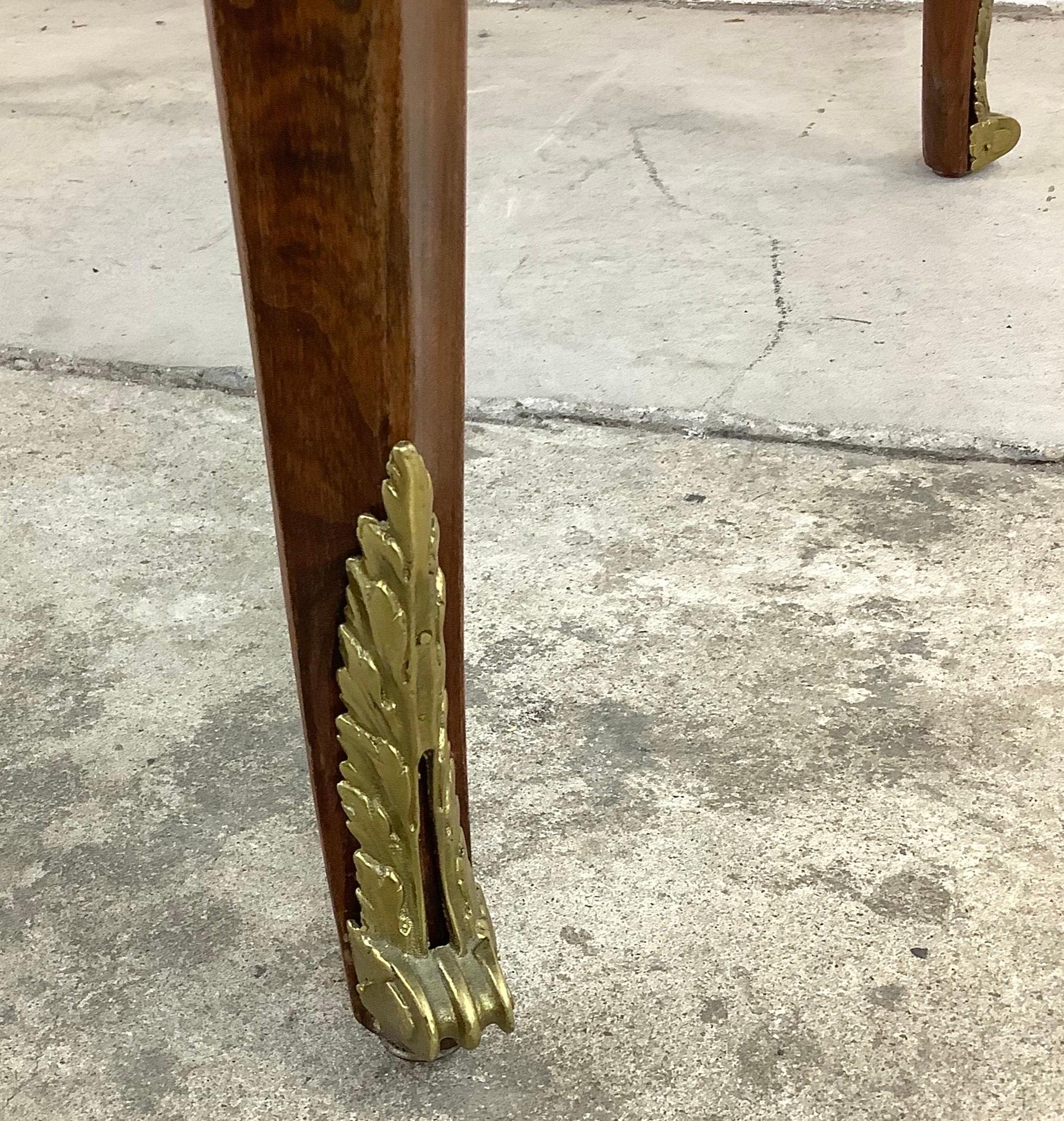Vintage Scalloped Edge Dining Table with Two Leaves 3
