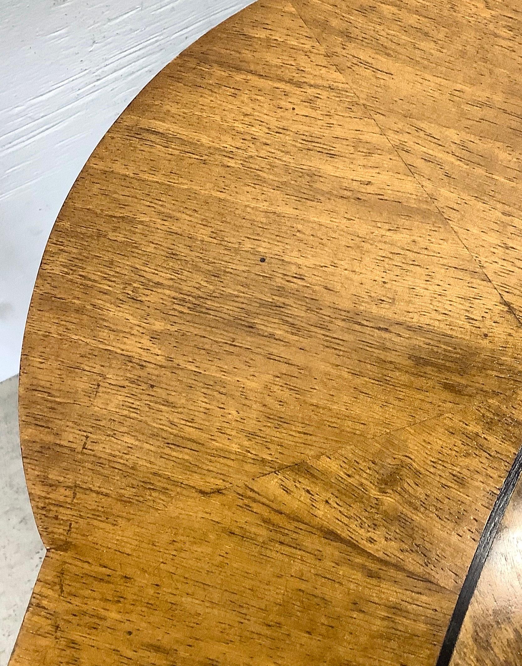 Vintage Scalloped Edge Dining Table with Two Leaves 11