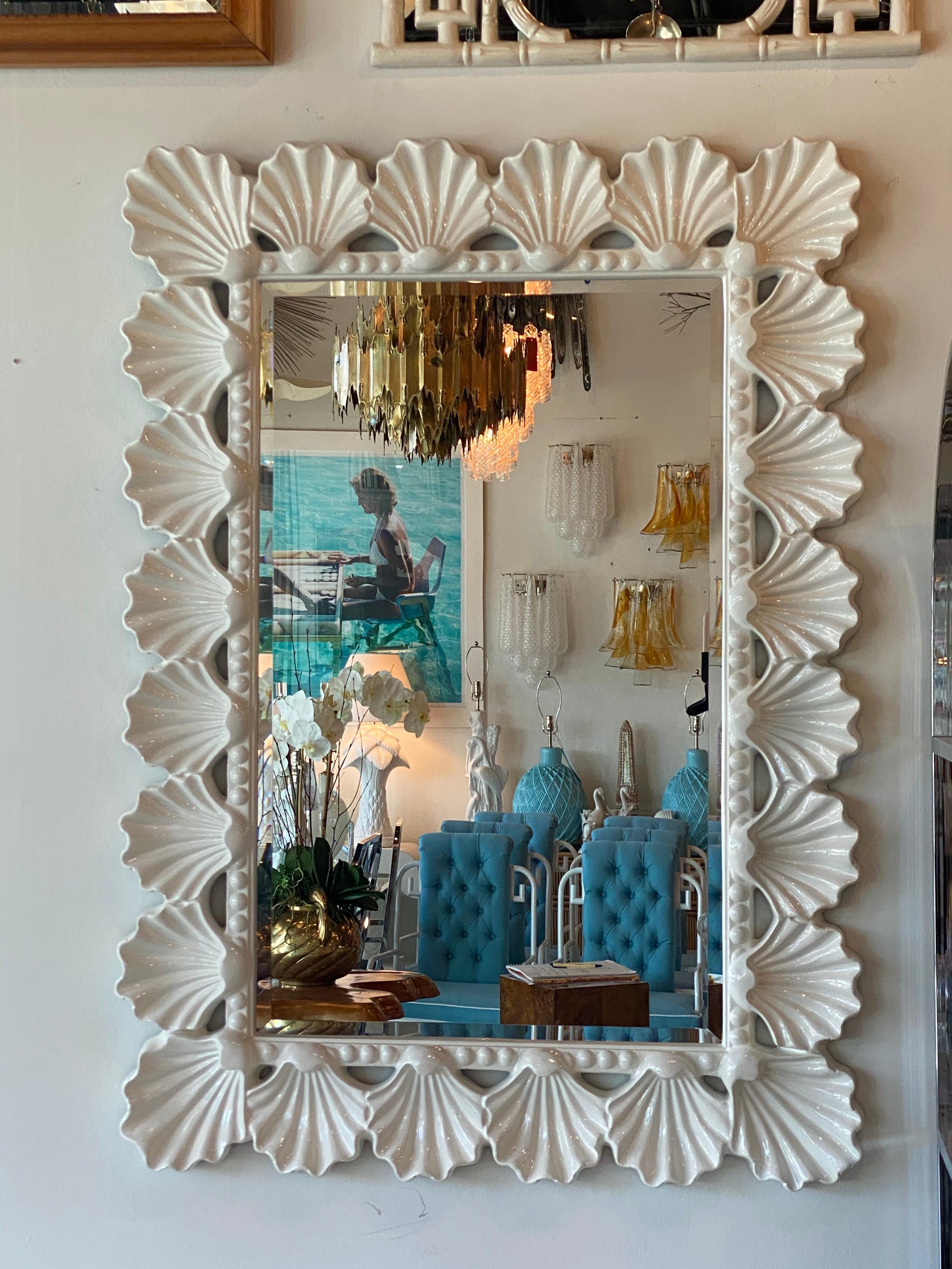 vintage scalloped mirror