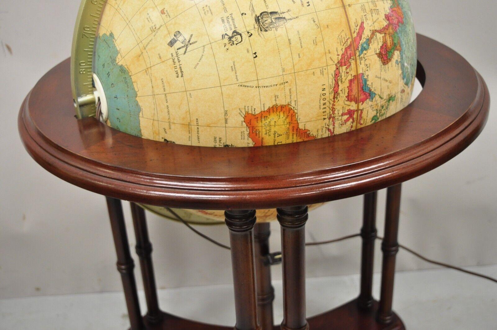Vintage Scan Globe A/S Illuminated Lighted Globe on Stand, Denmark In Good Condition In Philadelphia, PA