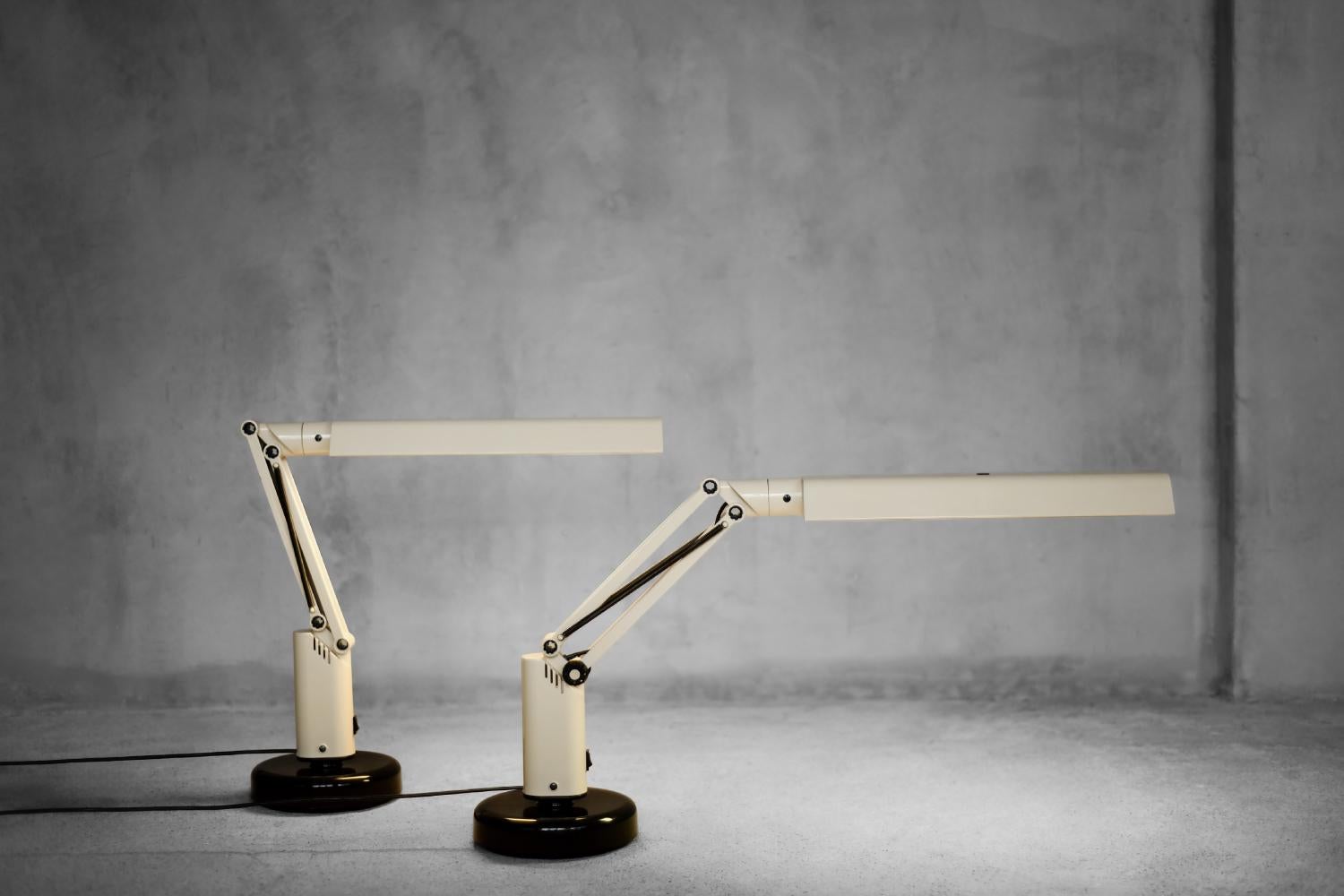 Vintage Scandianavian Beige Plastic Lucifer Table Lamp from  Fagerhults, 1975 in vendita 3