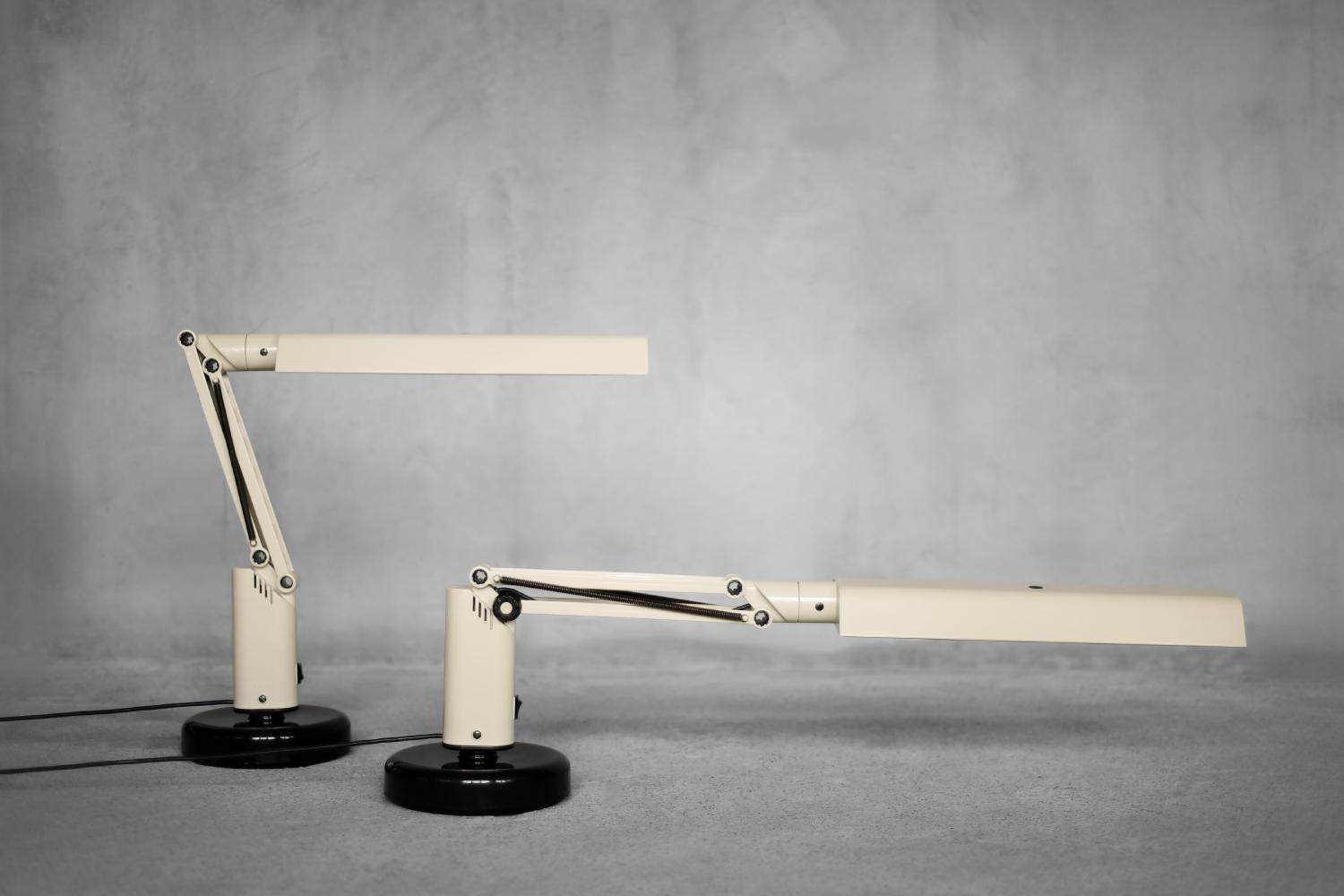 Vintage Scandianavian Beige Plastic Lucifer Table Lamp from  Fagerhults, 1975 in vendita 5