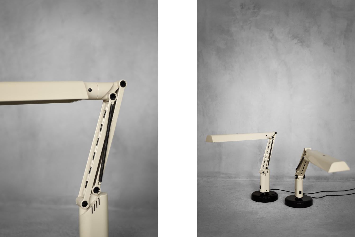 Vintage Scandianavian Beige Plastic Lucifer Table Lamp from  Fagerhults, 1975 In condizioni buone in vendita a Warszawa, Mazowieckie