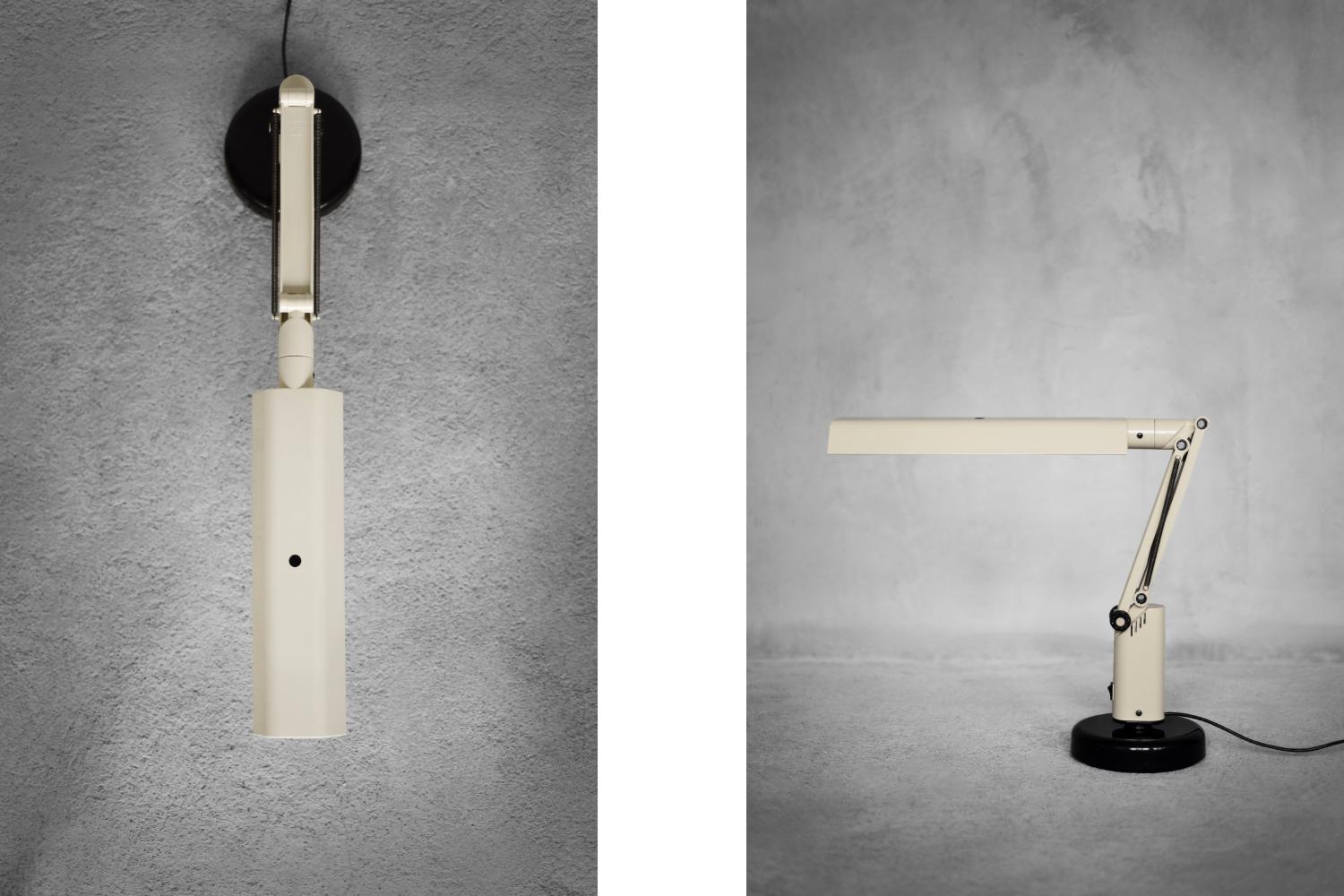 Fine XX secolo Vintage Scandianavian Beige Plastic Lucifer Table Lamp from  Fagerhults, 1975 in vendita