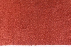 Vintage Scandinavian Abstract Brick Red Flatweave Rug Double Woven Pile