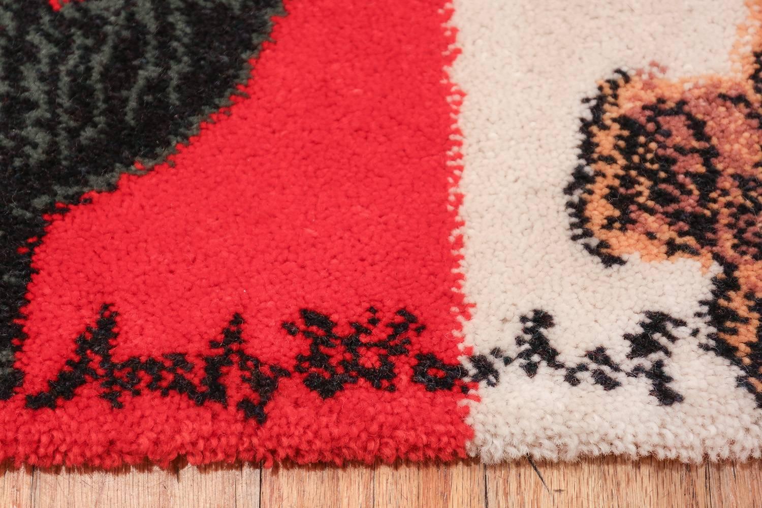 20th Century Vintage Scandinavian (after) Andy Warhol Dollar Sign Pop Art Rug