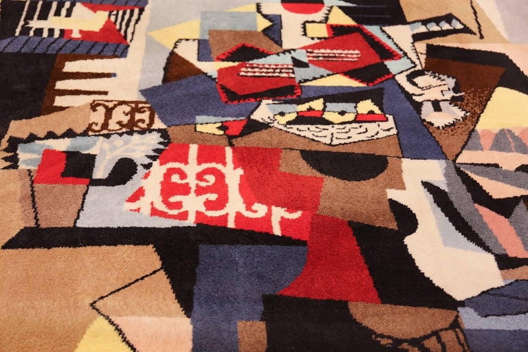 Vintage Scandinavian (after) Pablo Picasso Bird Cage Rug. Size: 5' 8