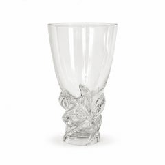 Vintage-Kristallvase im skandinavischen Stil, skulpturales Design, 1960