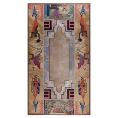 Vintage Scandinavian Art Deco Abstract Flatweave Rug By Carl Edvin Svensson