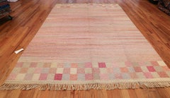Vintage Scandinavian Art Deco Kilim Carpet. Size: 7 ft 3 in x 10 ft 8 in