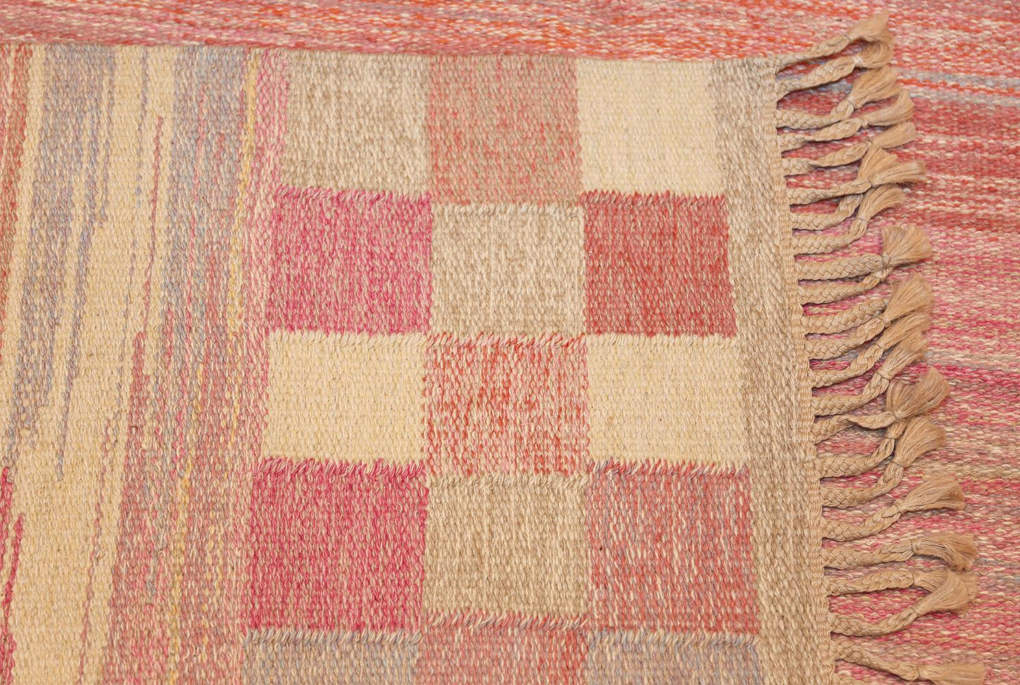 Vintage Scandinavian Art Deco Kilim Carpet. Size: 7 ft 3 in x 10 ft 8 in 1