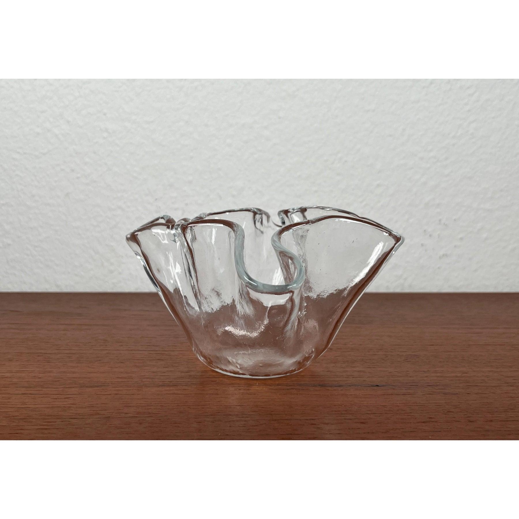 Vintage Scandinavian Art Glass Bowl from Magnor, 1970s For Sale 2