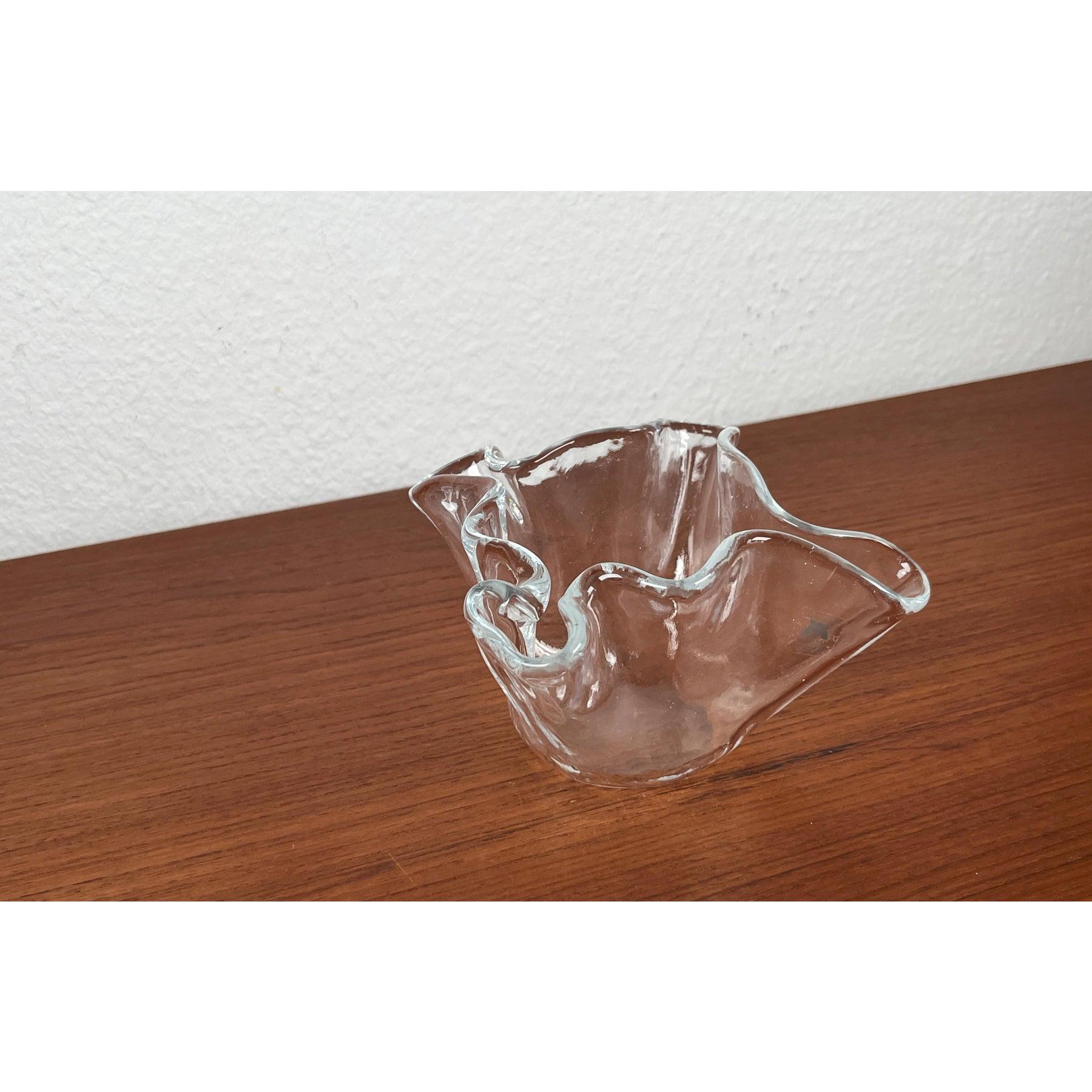 Vintage Scandinavian Art Glass Bowl from Magnor, 1970s For Sale 3