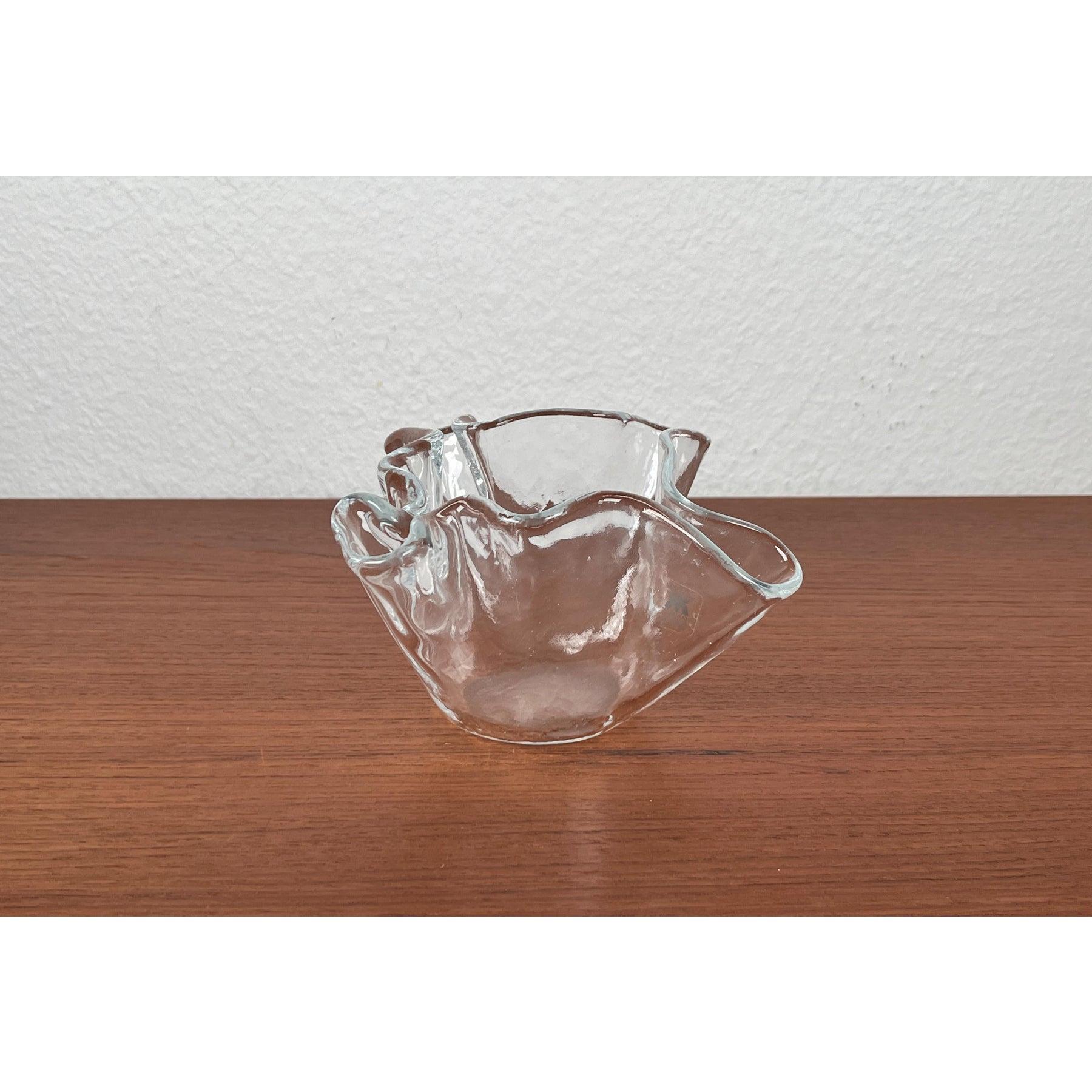Vintage Scandinavian Art Glass Bowl from Magnor, 1970s For Sale 4
