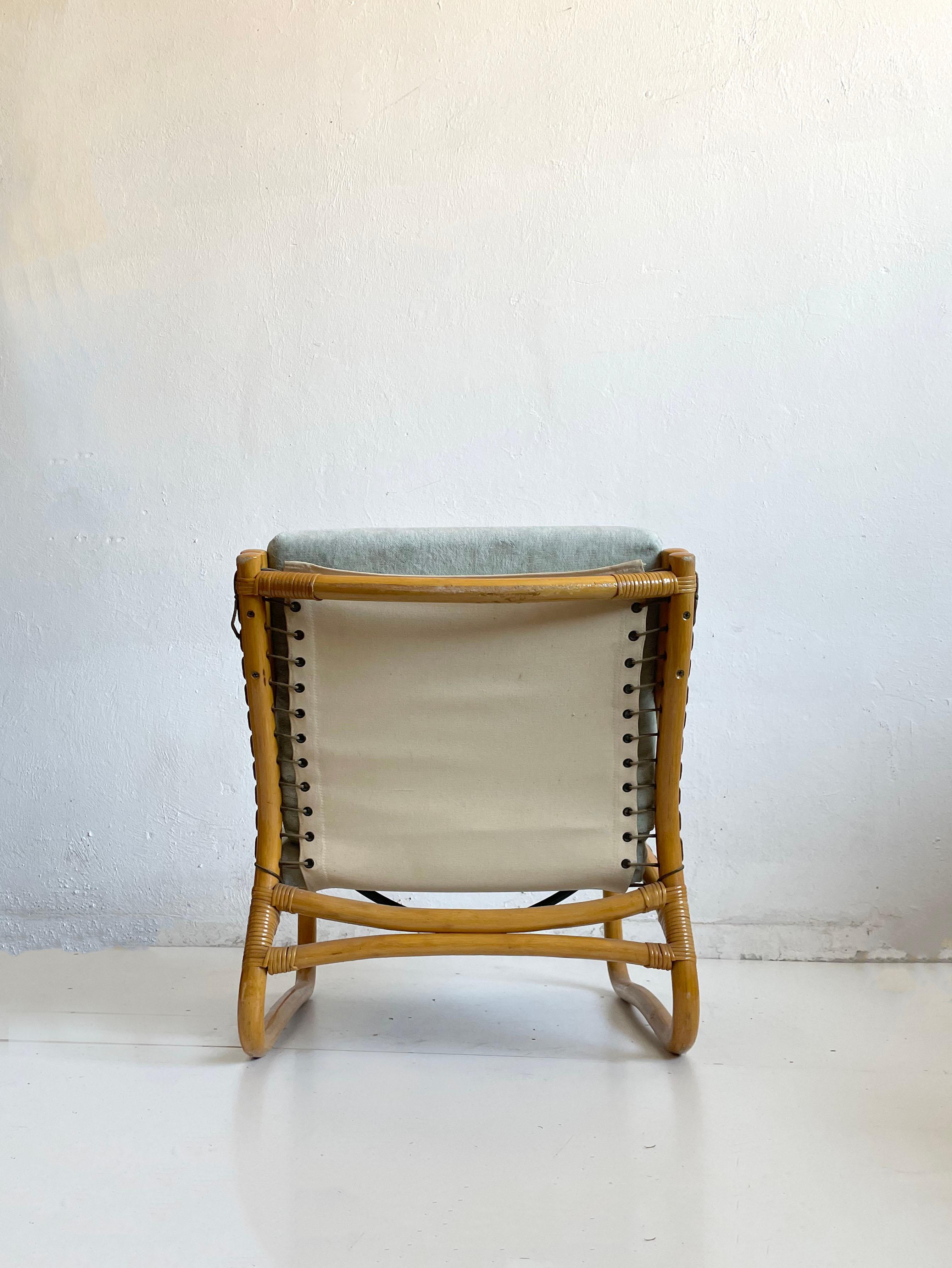 Vintage Scandinavian Bamboo Armchair, c.1970 8