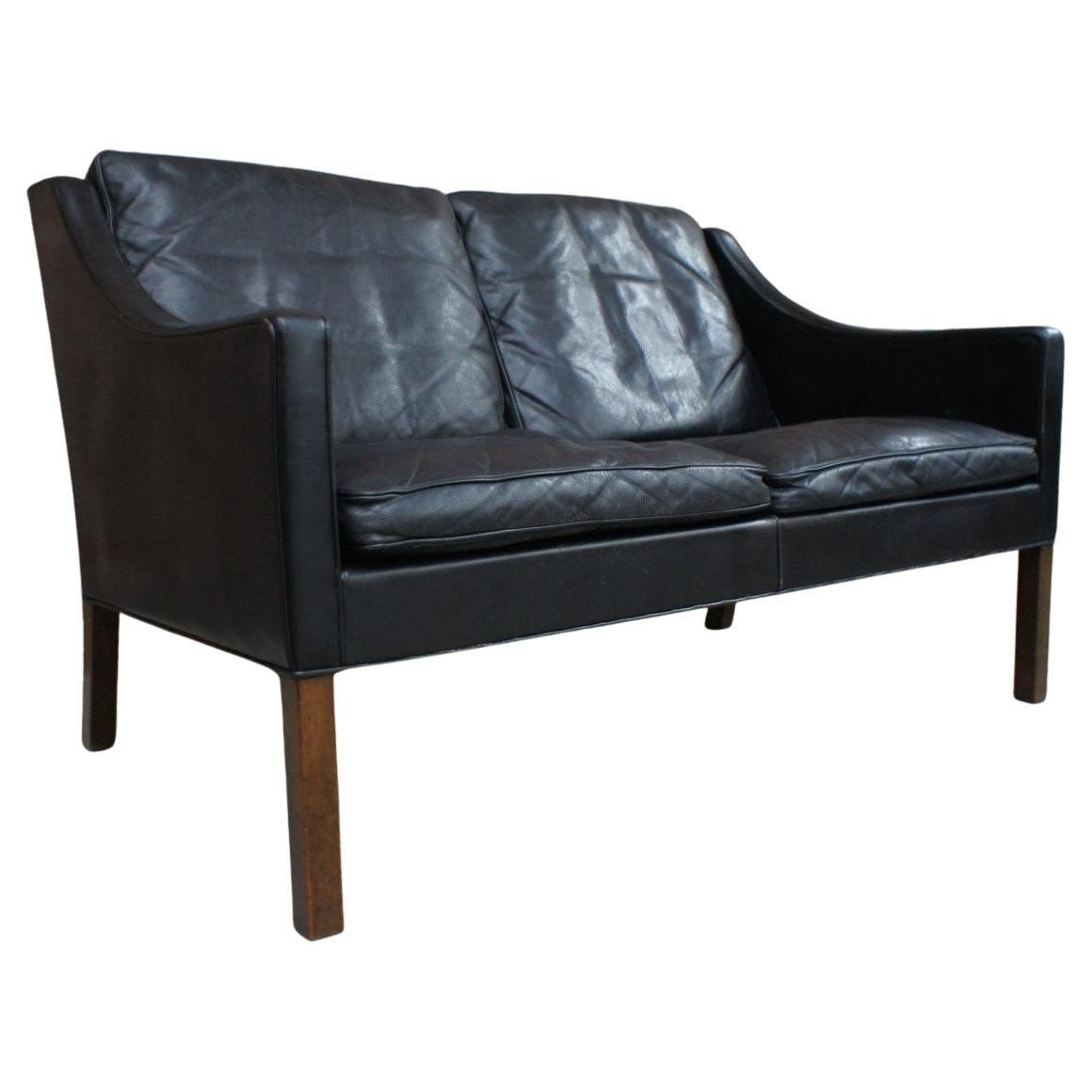 Vintage Black Leather Sofa at 1stDibs vintage black leather couch