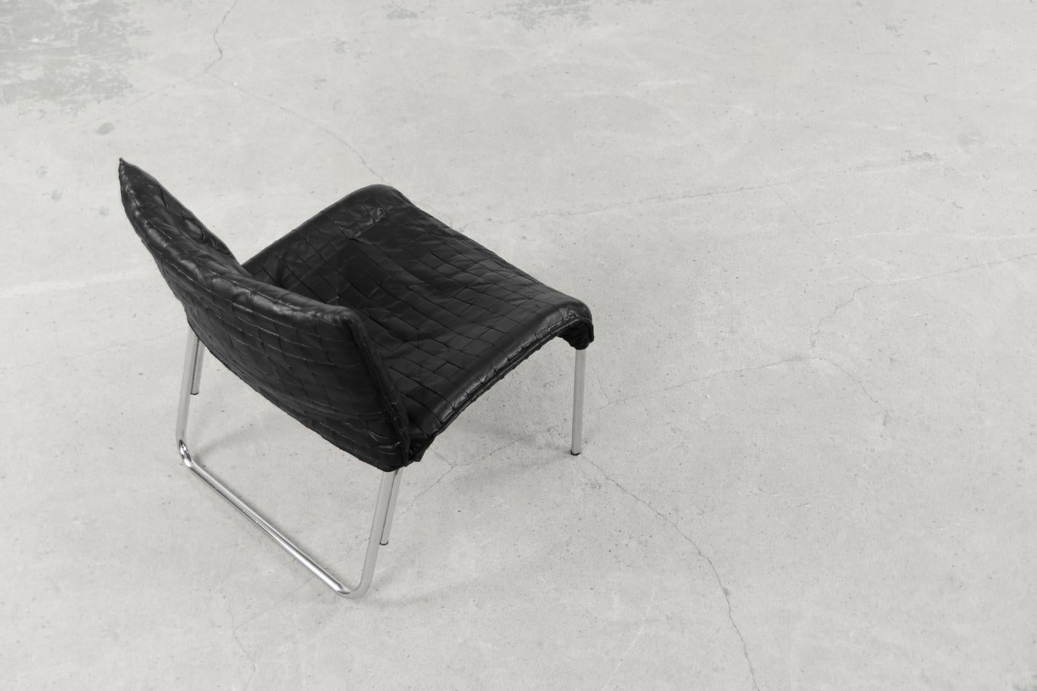 fauteuil cuir scandinave vintage