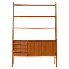 Vintage Scandinavian bookcase with drawers