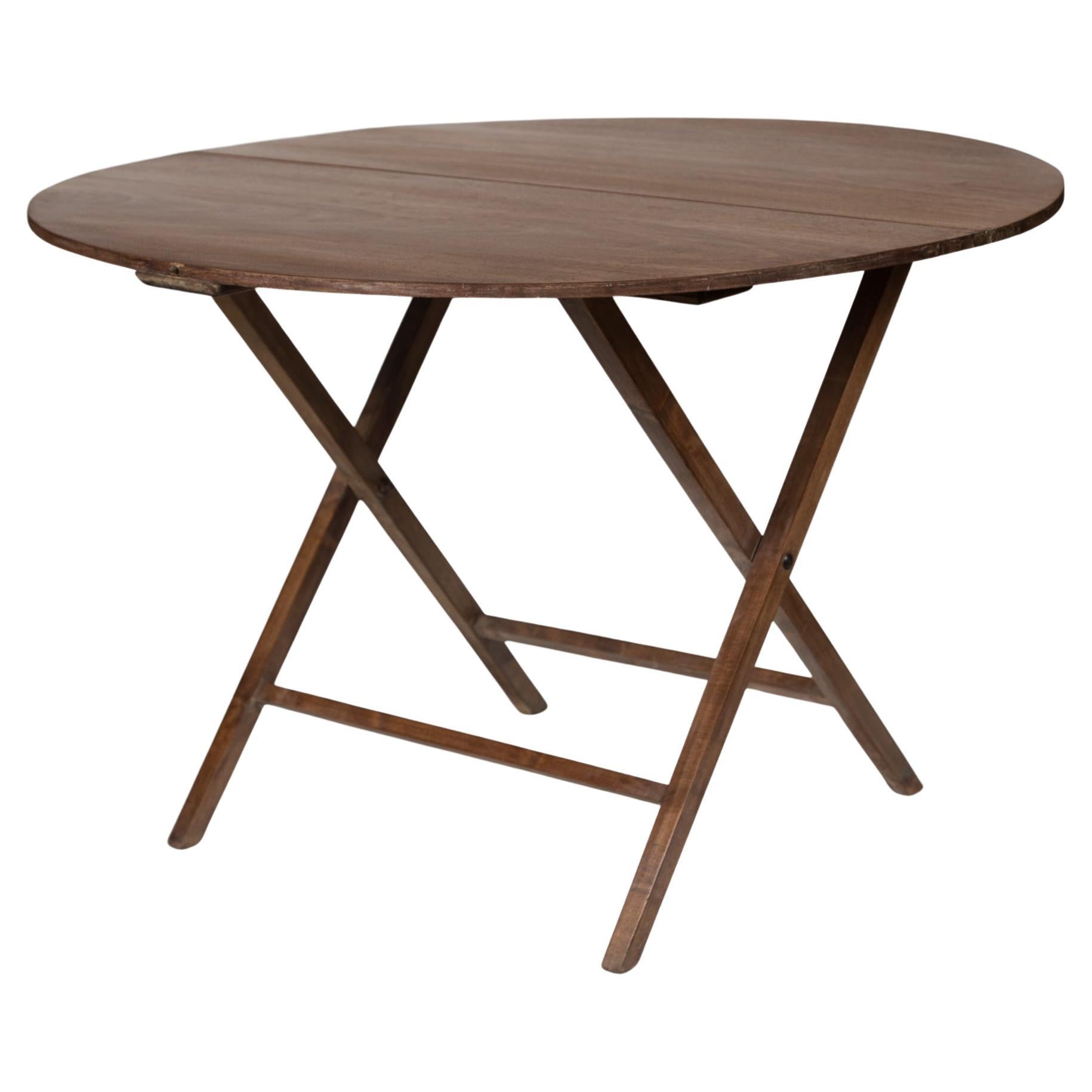 Mesa de campaña escandinava vintage, principios del siglo XX