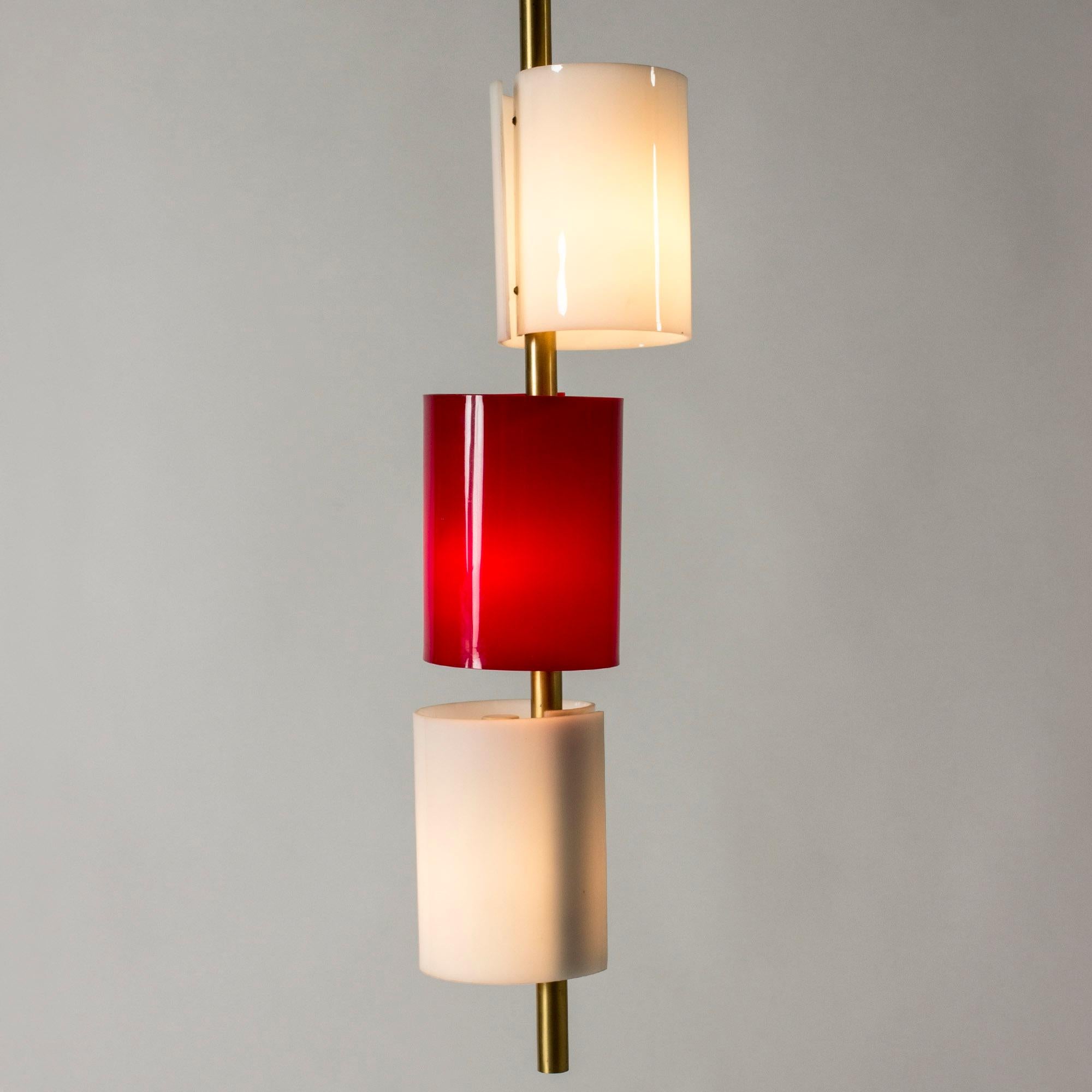 Brass Vintage Scandinavian Ceiling Light, Hans Bergström, Ateljé Lyktan, Sweden, 1950s For Sale