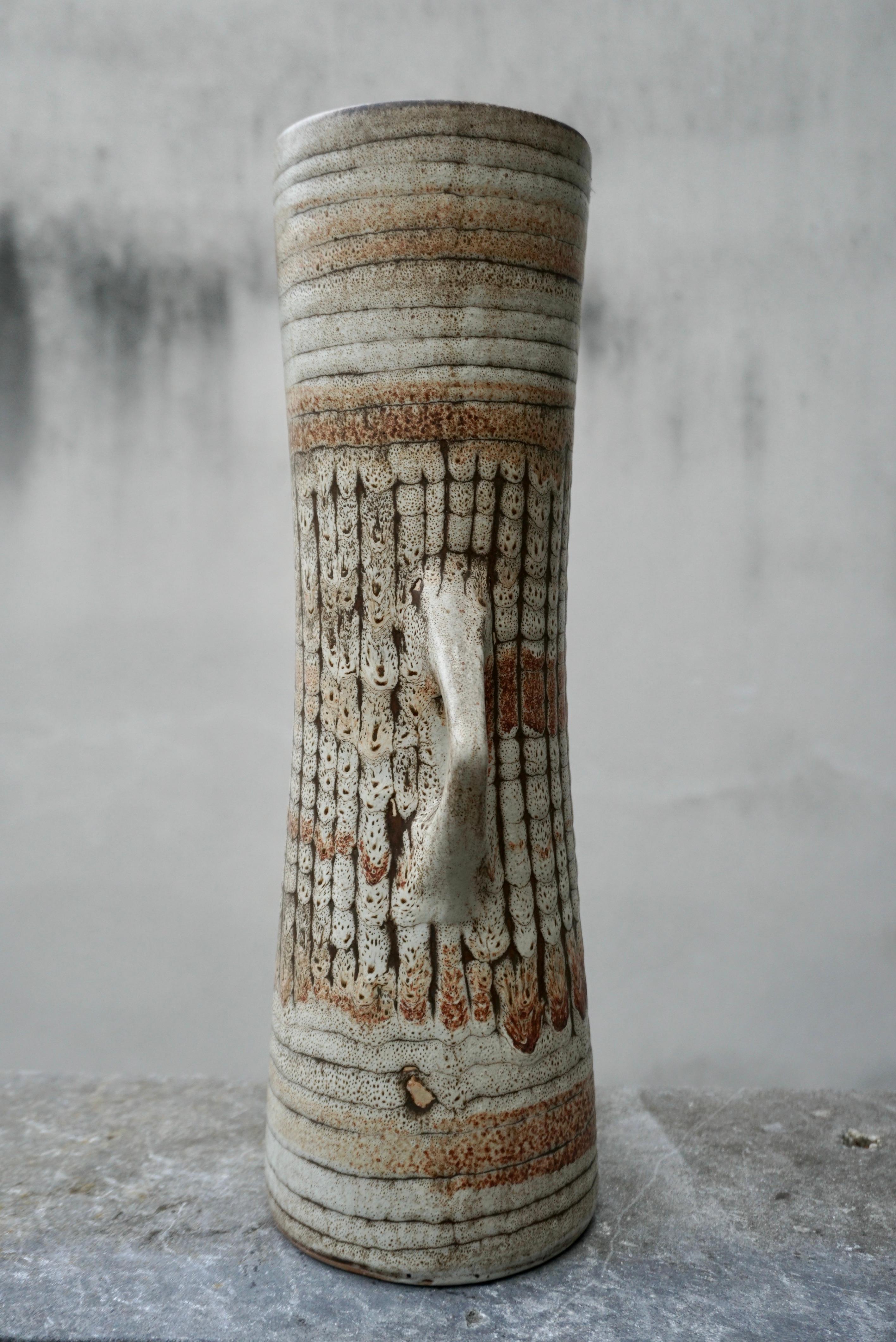 VIntage Scandinavian Ceramic Pottery Vase For Sale 5