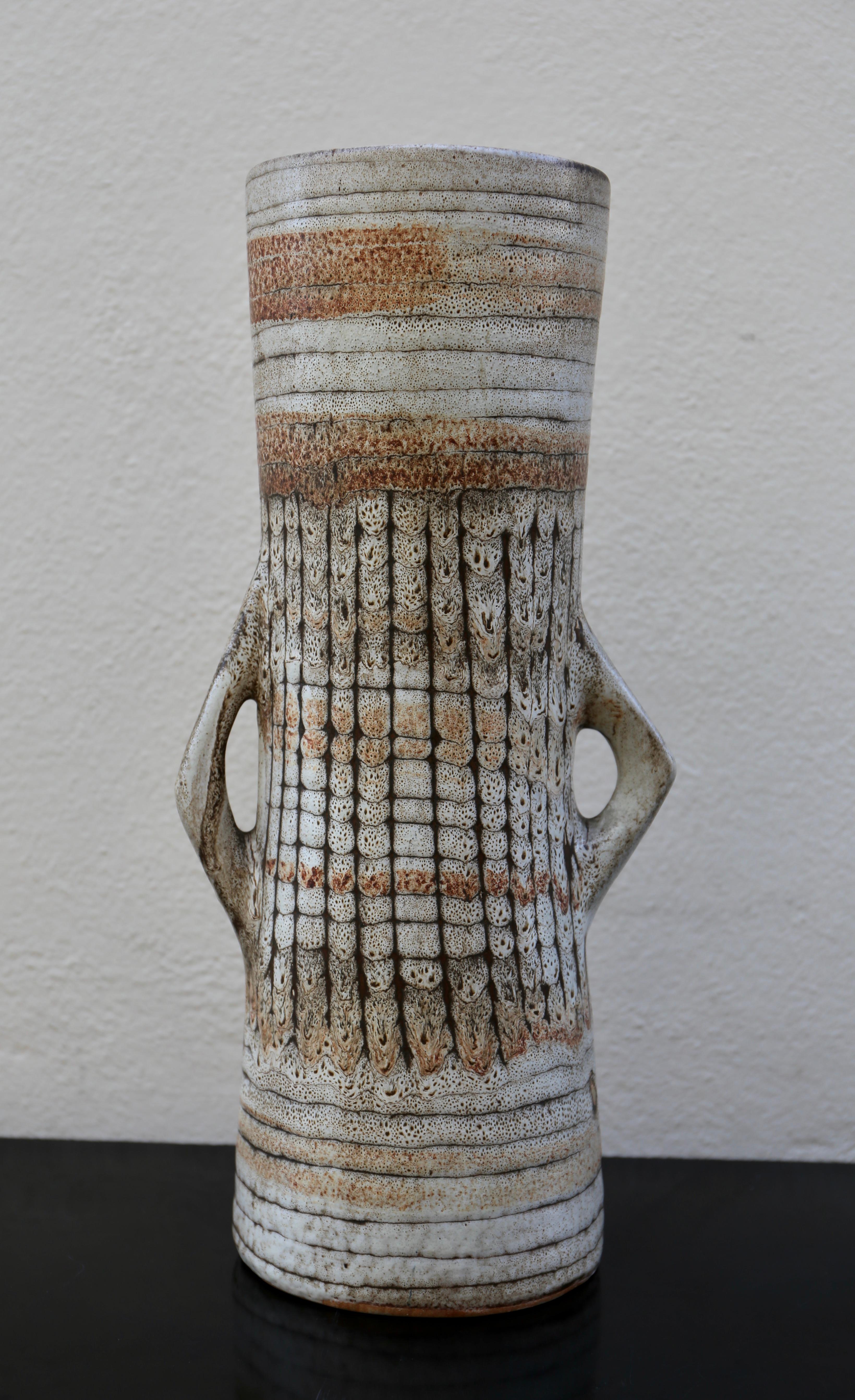 VIntage Skandinavische Keramik Keramik Vase  (Belgisch) im Angebot