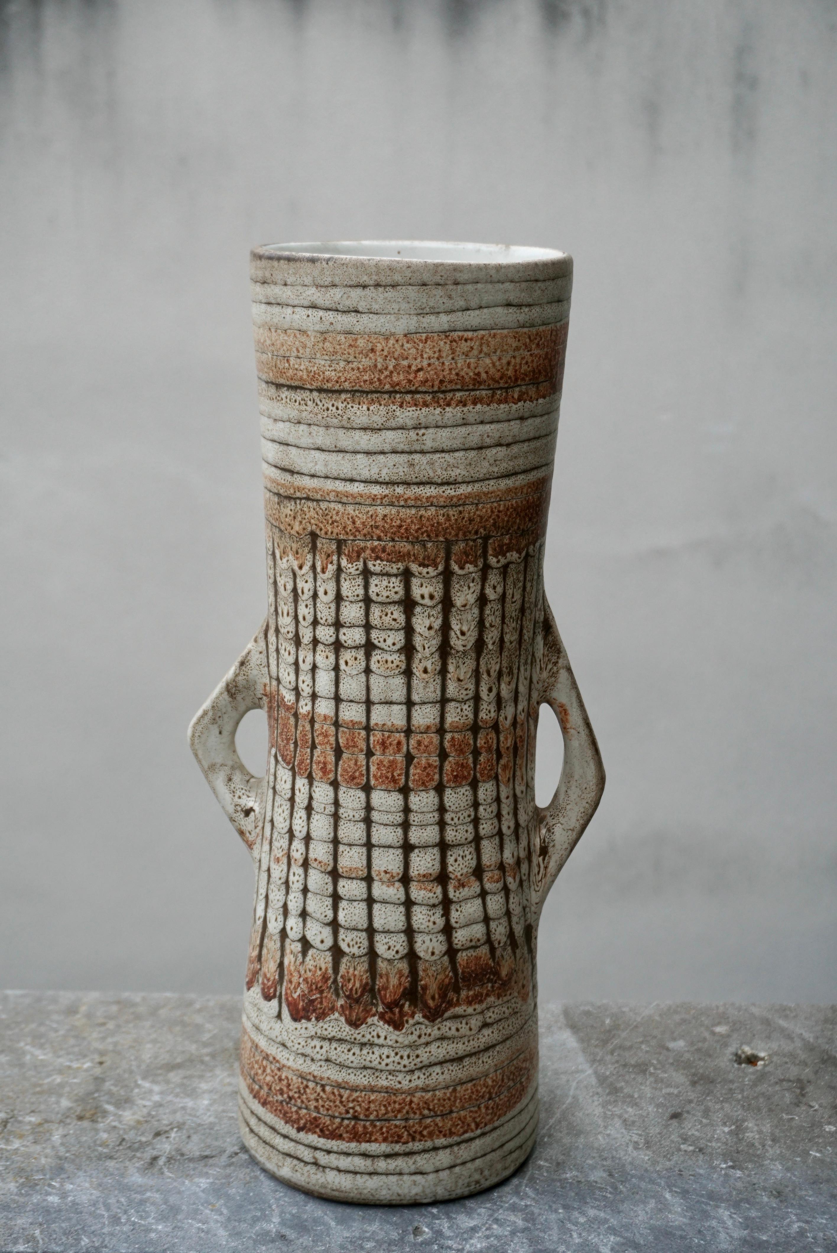 20th Century VIntage Scandinavian Ceramic Pottery Vase  For Sale