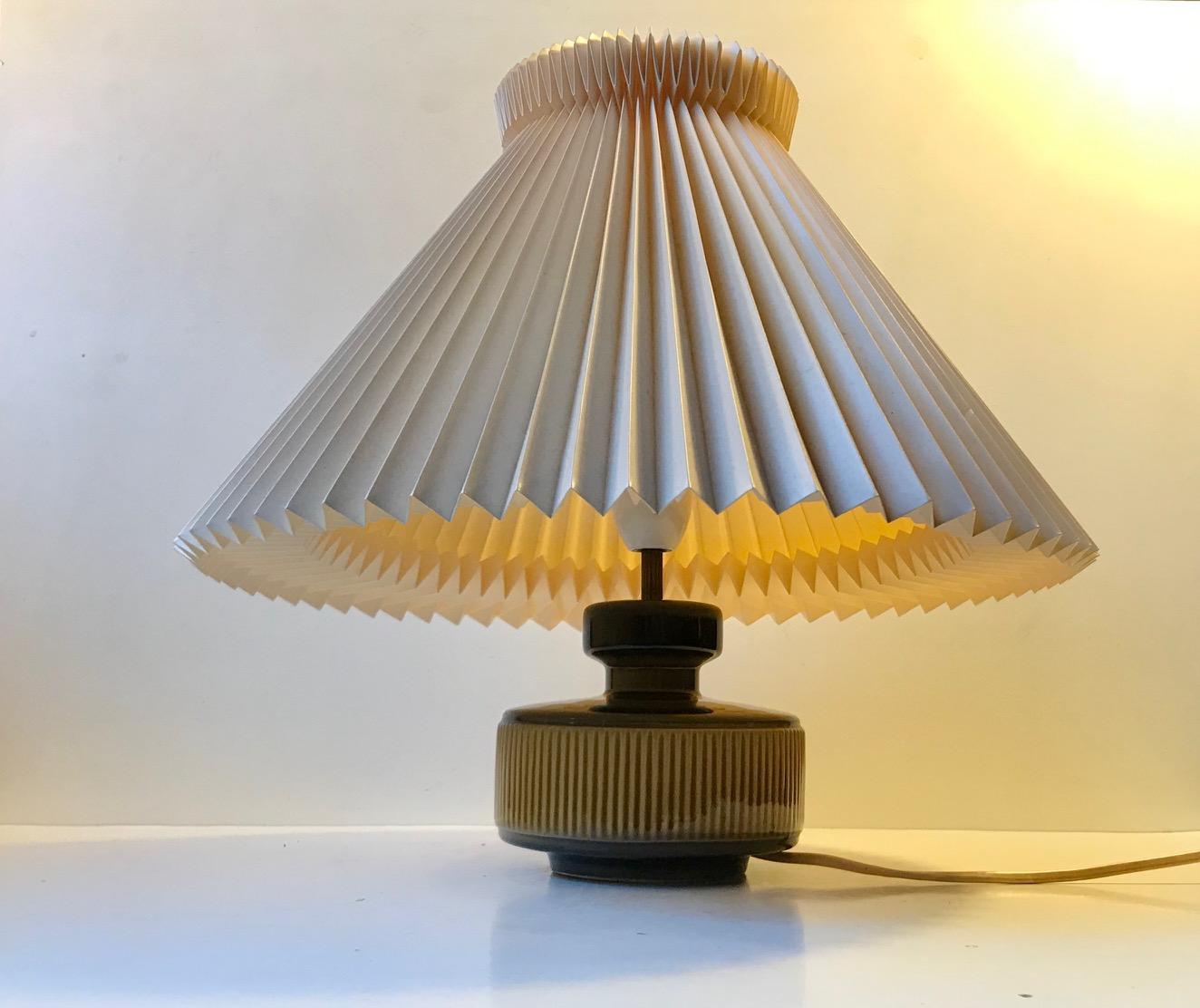 Danish Vintage Scandinavian Ceramic Table Lamp from Søholm, 1970s