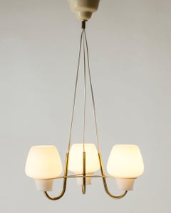 Lampadario scandinavo d'epoca di Hans Bergström, Ateljé Lyktan, Svezia, anni '50