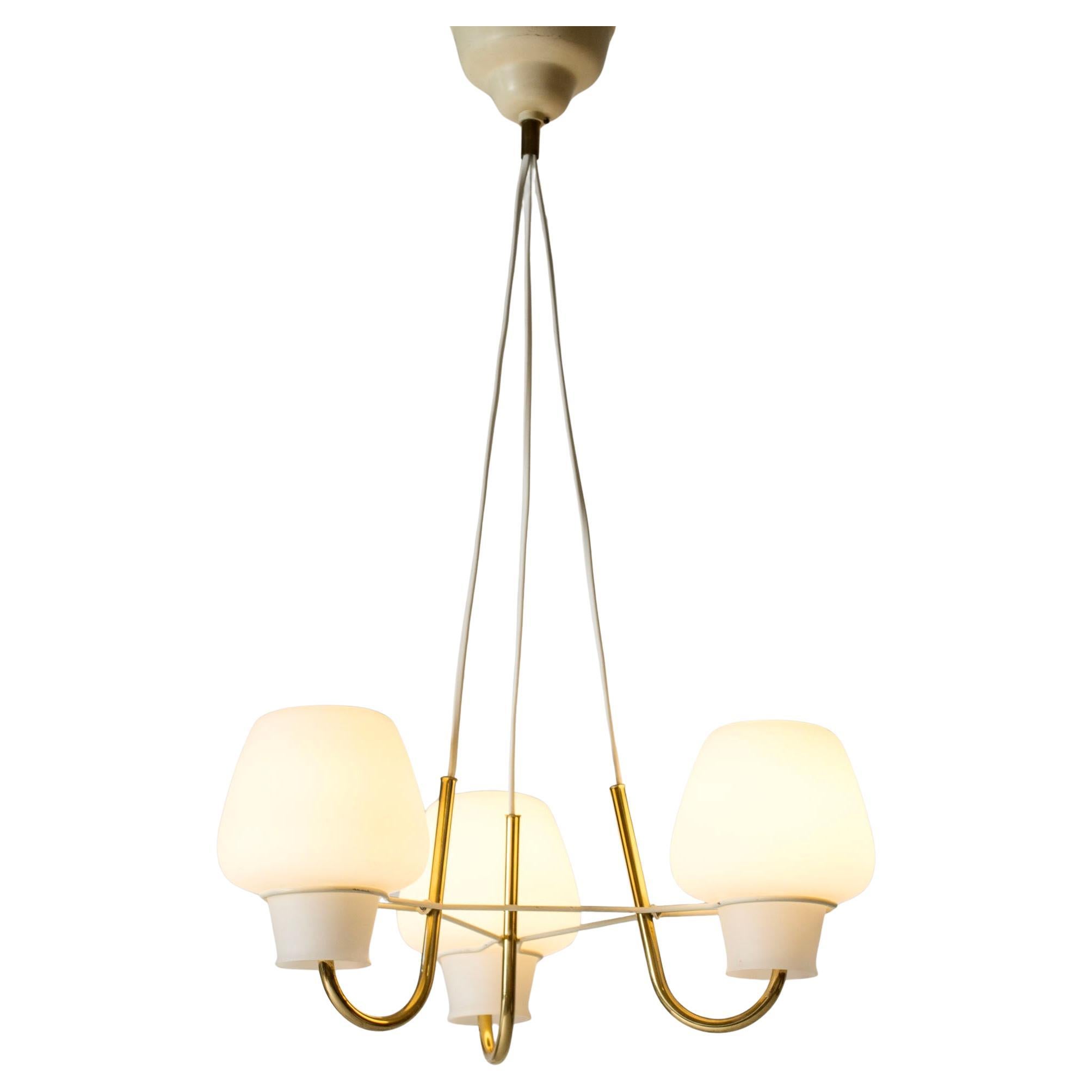 Lampadario scandinavo d'epoca di Hans Bergström, Ateljé Lyktan, Svezia, anni '50