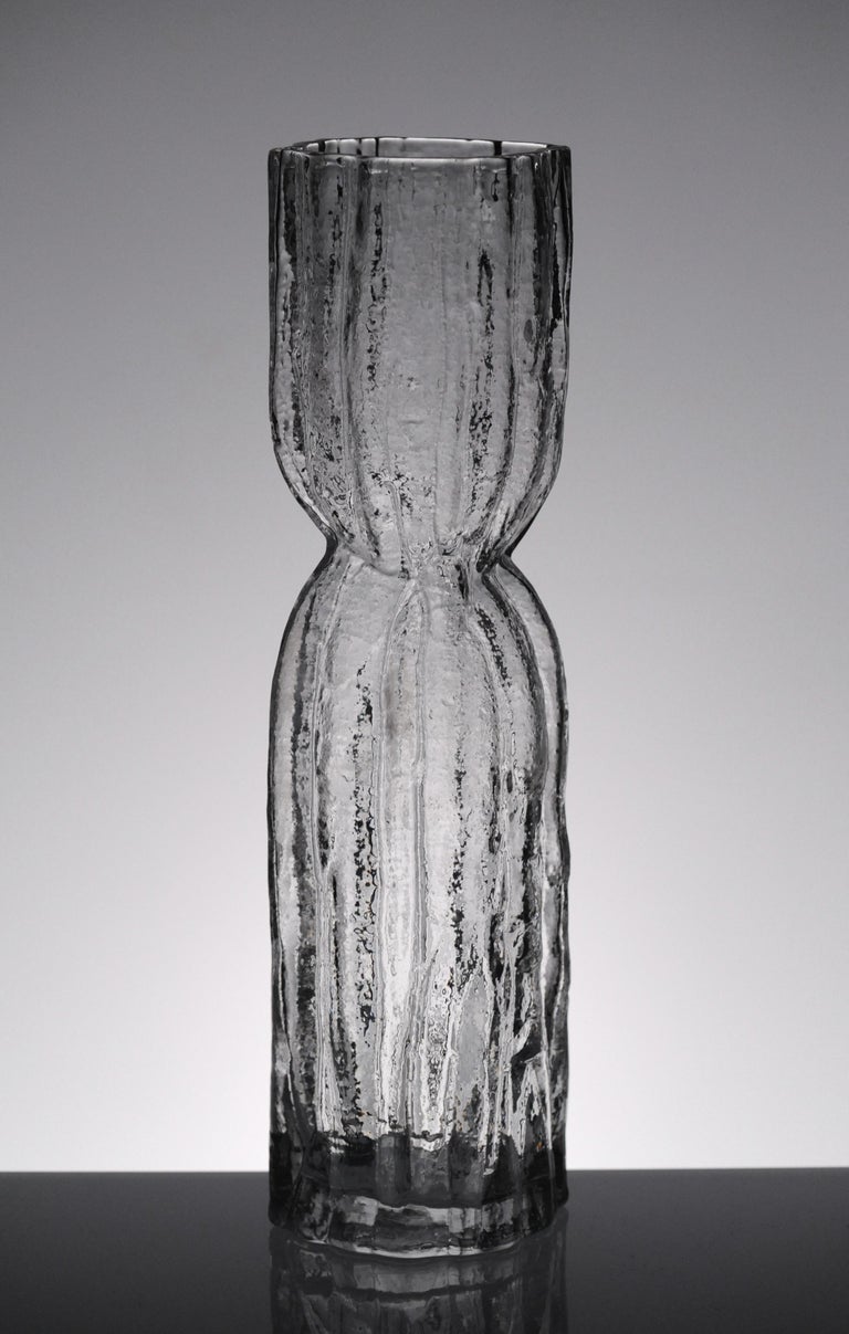 Vintage Scandinavian Clear Glass Vase by Christer Sjogren for