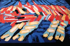 Nazmiyal Collection Vintage Scandinavian Art Rug. 2 ft 10 in x 3 ft 11 in