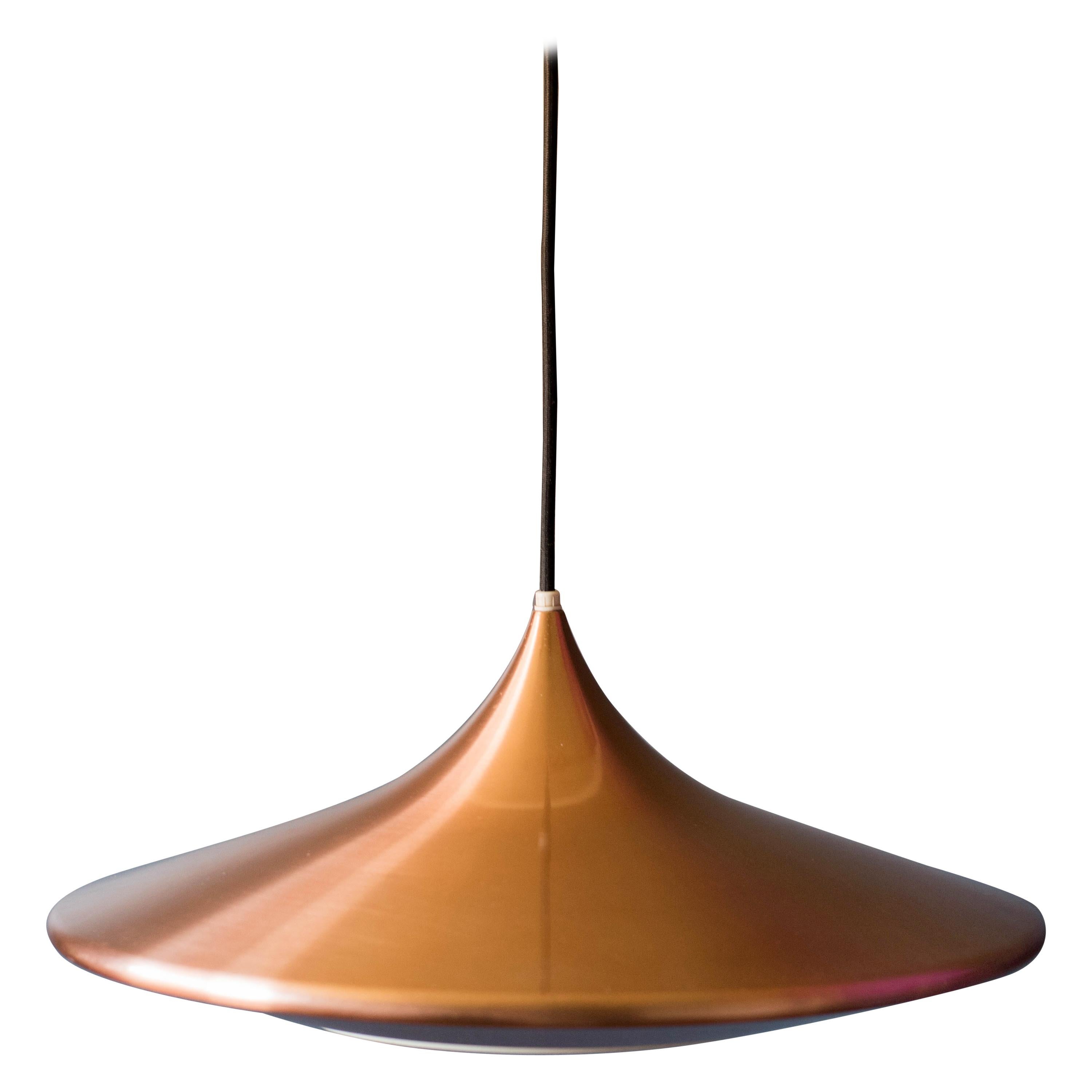 Vintage Scandinavian Copper Pendant Lamp