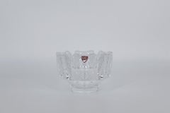 Bol Corona en cristal transparent scandinave moderne du milieu du siècle dernier, 1970