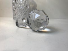 Vintage Scandinavian Crystal Decanter with Cut Harlequin, 1960s