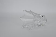 Vintage Mid-century Modern Swedish Scandinavian Transparent Crystal Tulip Vase