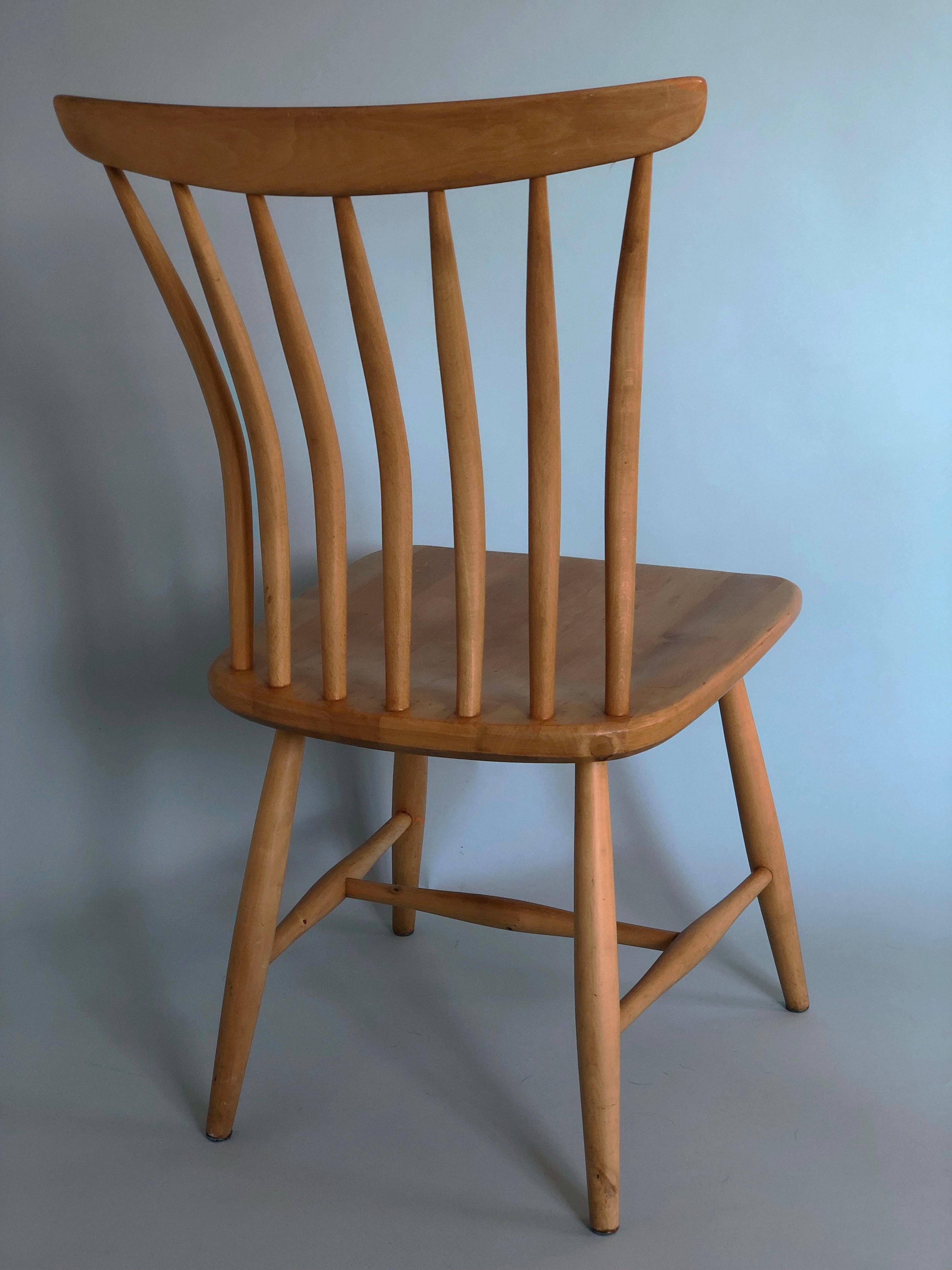 Scandinave moderne Vintage Scandinavian Design Dining Chair Akerblom Sweden 1950s Set of 4
