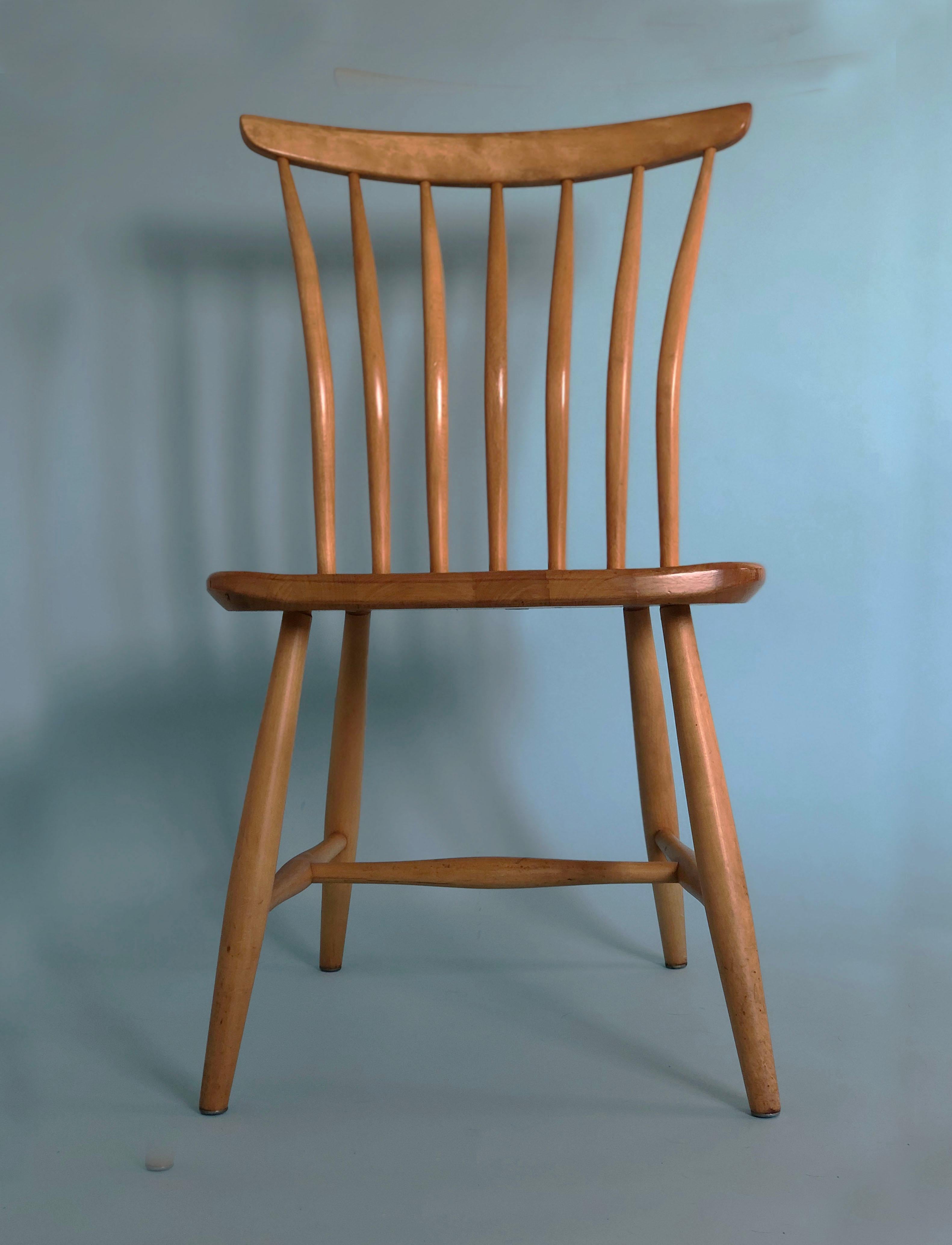 Vintage Scandinavian Design Dining Chair Akerblom Sweden 1950s Set of 4 In Good Condition In Bjuråker, SE