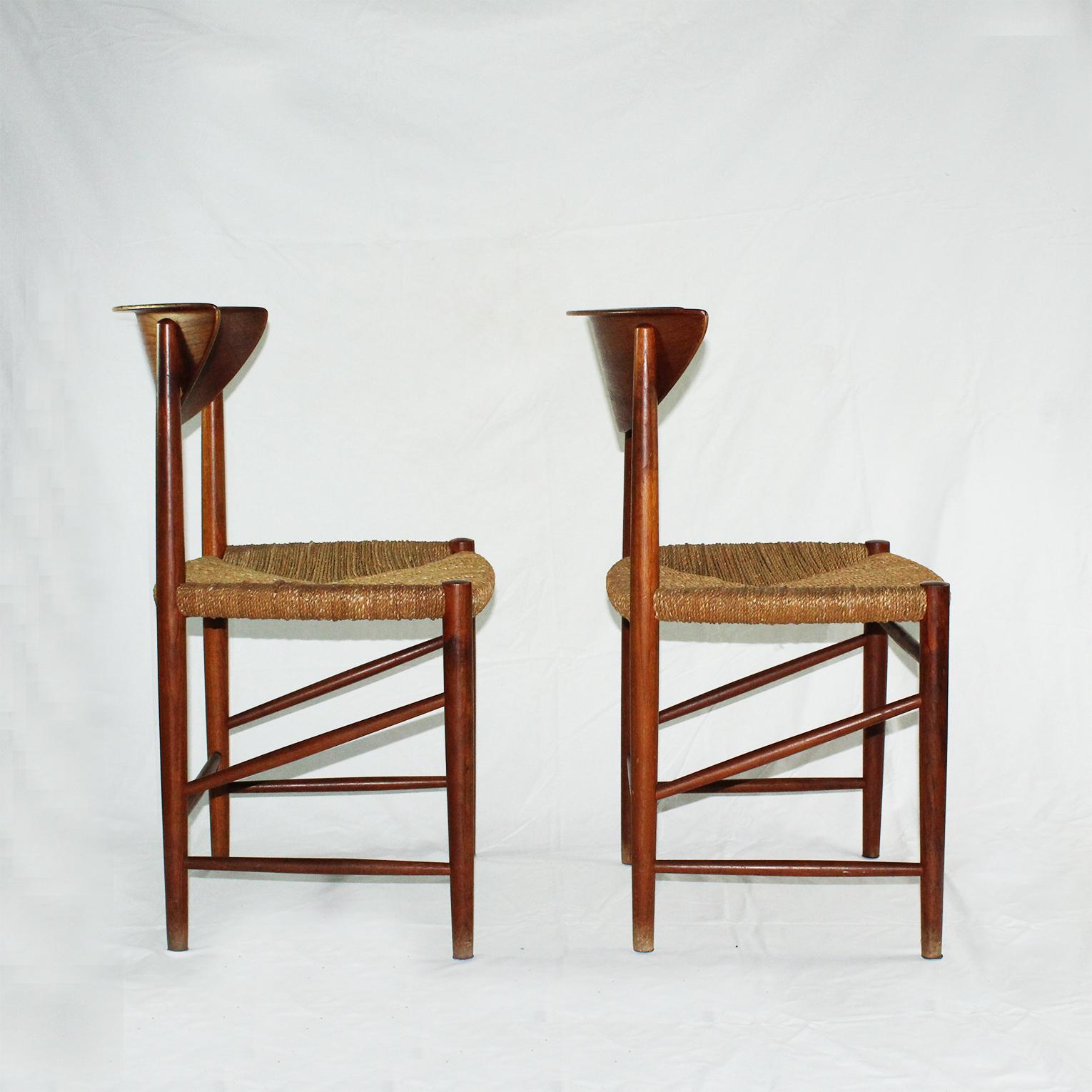 Scandinavian Modern Vintage Scandinavian Dining Chair Teak Design by Peter Hvidt and Orla Mølgaard