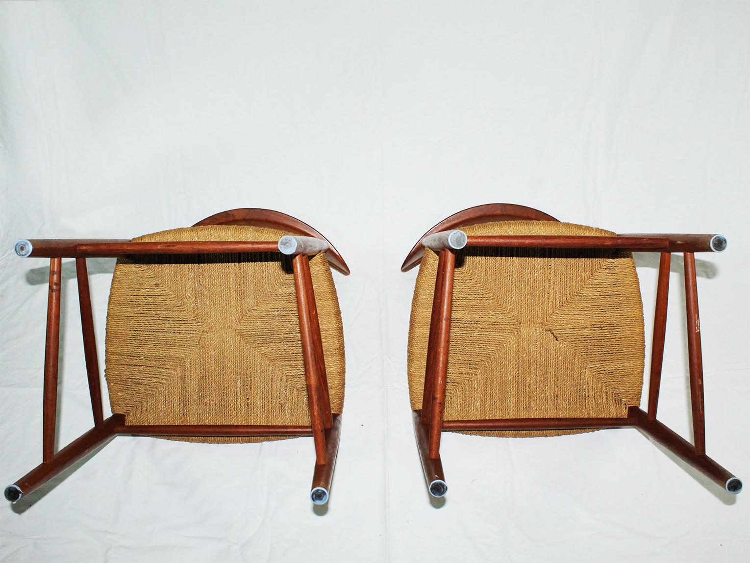 Mid-20th Century Vintage Scandinavian Dining Chair Teak Design by Peter Hvidt and Orla Mølgaard